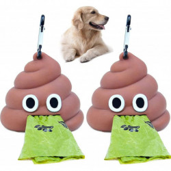 2 Pieces Dog Poop Bag Dispenser, Dog Poop Bag Dispenser, With Ring Hook 2 Pieces Dog Poop Bag Dispenser, Dog Poop Bag Dispenser, With Ring Hook