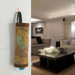 Plastic Bag Holder Mesh Waste Bag Storage Pouch Kitchen Decoration Accessories