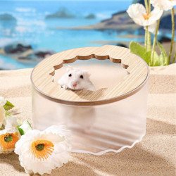 Hamster Baignoire Box Sand Bath Bowl Facile À nettoyer Pas de déversement Hamster Spa