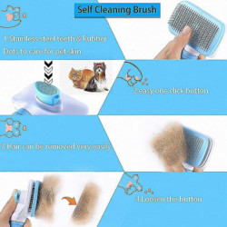 Dog Cat Brush, Self-cleaning Dead Hair Brush For Cat Dog, Effective Removal Of Up To 95% Gift Dog Cat Brush, Self-cleaning Dead Hair Brush For Cat Dog, Effective Removal Of Up To 95% Gift