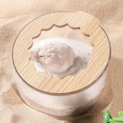 Hamster Baignoire Box Sand Bath Bowl Facile À nettoyer Pas de déversement Hamster Spa