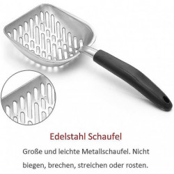 Pelle à pelle à litière pour chat, pelle à litière pour chien et chat, cuillère à litière pour chat à poignée en [...]