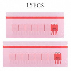 15pcs Cute Cartoon Self-adhesive Cleaning Bags Car Trash Bag Vehicle Supplies