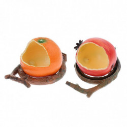 Pet Bird Food Feeding Bowl Feed Cup Hamster Drinking Water Dish Orange Pet Bird Food Feeding Bowl Feed Cup Hamster Drinking Water Dish Orange