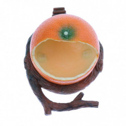 Pet Bird Food Feeding Bowl Feed Cup Hamster Drinking Water Dish Orange Pet Bird Food Feeding Bowl Feed Cup Hamster Drinking Water Dish Orange