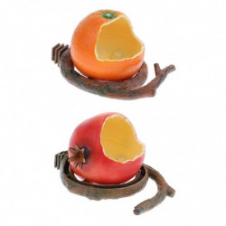 Pet Bird Food Feeding Bowl Feed Cup Hamster Drinking Water Dish Orange Pet Bird Food Feeding Bowl Feed Cup Hamster Drinking Water Dish Orange