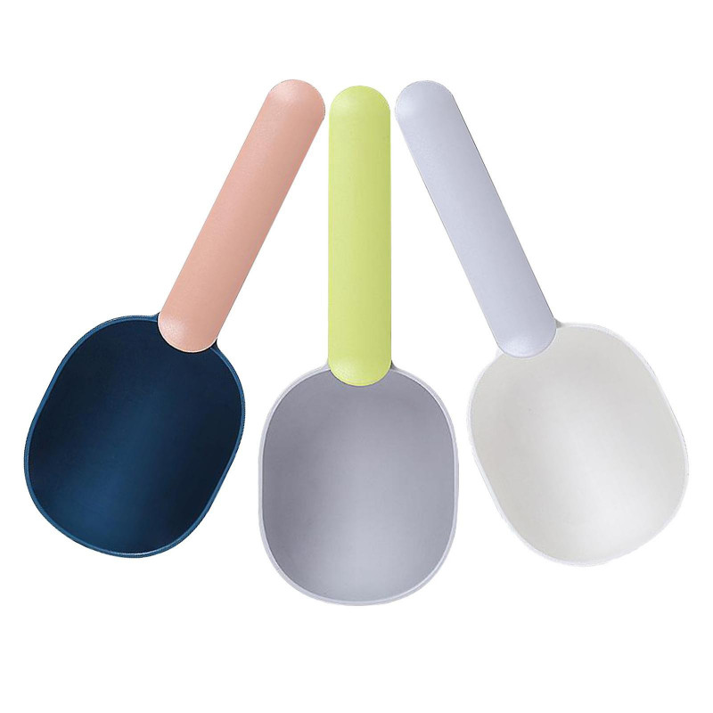 Pet Dog Cat Dry Food Scoop Spoon Shovel Animal Feeding Navy Pink