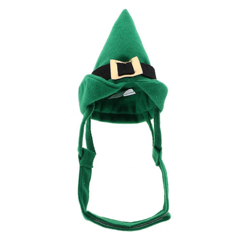 Cute Pet Cat Dog Christmas Caps Party Costume Hat Costume Headwear Green