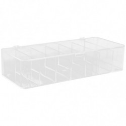 Desktop Coffee Bag Holder Transparent Multi-grid Candy Bag Box Plastic Tea Bag Organizer