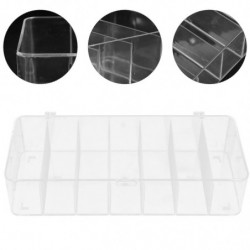 Desktop Coffee Bag Holder Transparent Multi-grid Candy Bag Box Plastic Tea Bag Organizer