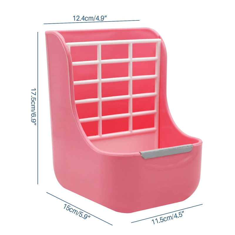 Pet Feeding Grass Frame Rabbit Feeder Small Pet Guinea Pig Chinchilla Cage Accessories Fixed Food Container Bowl [...]