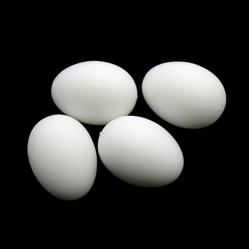 6Pcs Plastic Poultry Feeding Supplies Solid Pigeon Simulation Fake Eggs