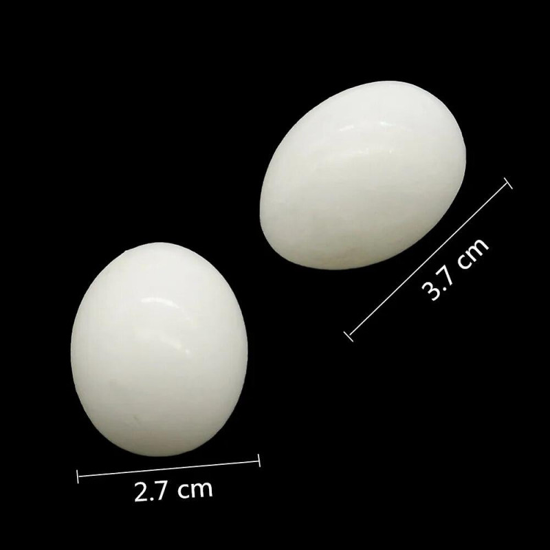 6Pcs Plastic Poultry Feeding Supplies Solid Pigeon Simulation Fake Eggs
