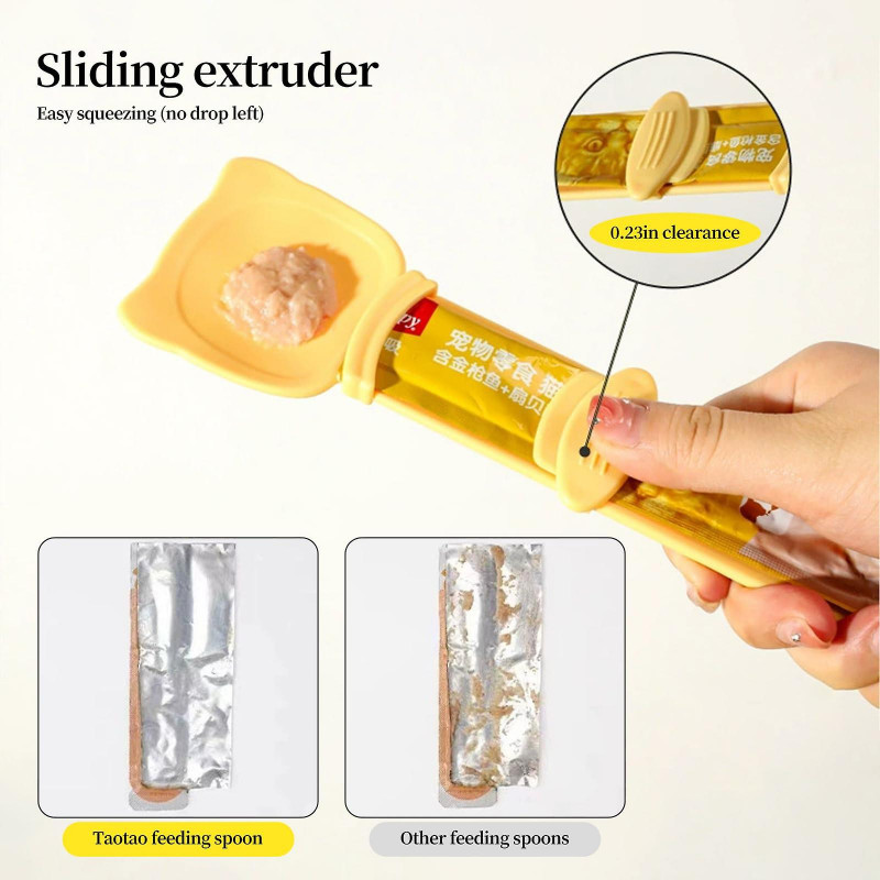 Cat Strip Feeder, Cat Claw Shaped Cat Strip Squeeze Spoon 2 in 1 Cat Food Can Spoon Multi Functional Pet Spoons [...]