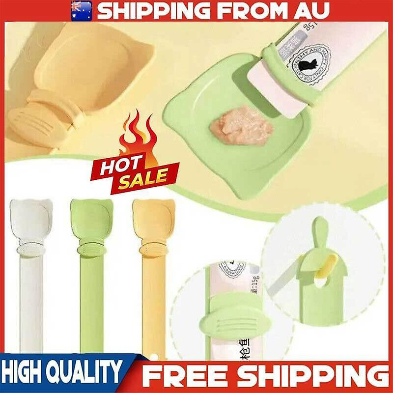 3pcs Cat Strip Happy Spoon, Cat Feeder, Cat Strip Squeeze Liquid Snack Feeding SpooAU