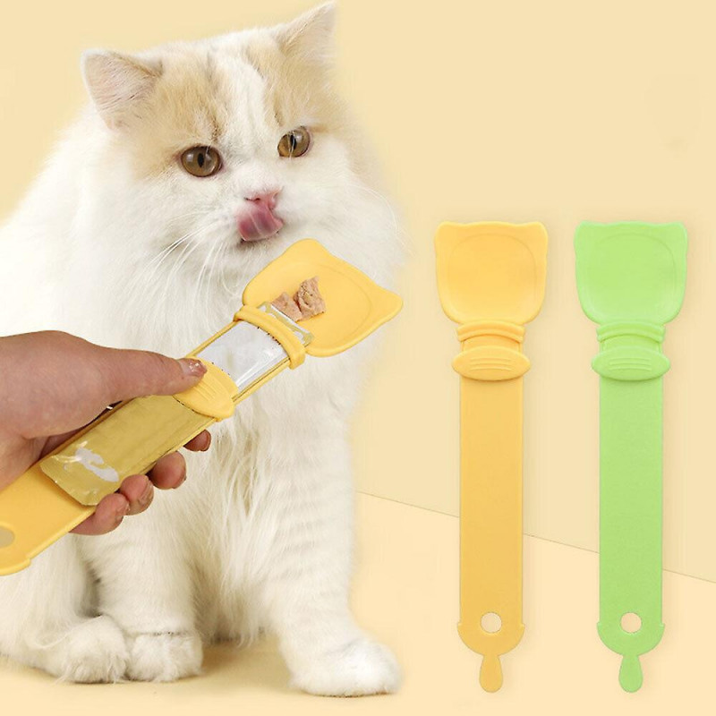 3pcs Cat Strip Happy Spoon, Cat Feeder, Cat Strip Squeeze Liquid Snack Feeding SpooAU
