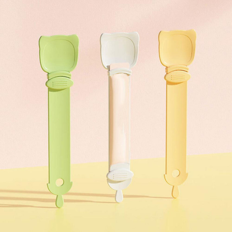 3pcs Cat Strip Happy Spoon, Cat Feeder, Cat Strip Squeeze Liquid Snack Feeding SpooAU