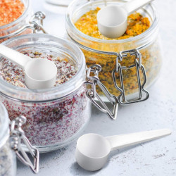 Nouvelle cuillère à manche long cuillère à café cuillère à soupe en plastique cuillère à mesurer cuillère à poudre [...]