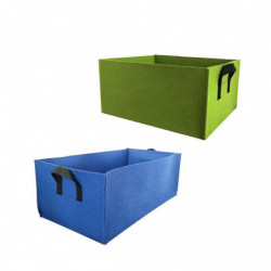 Set Of 2 Garden Bags Waterproof Bag Waste Collapsible Foldable Garbage Bags - Green Blue