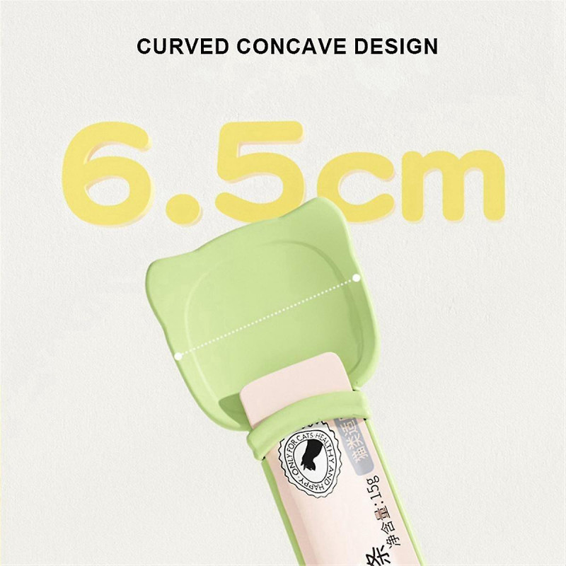 Pet Feeder Spoon Cat Snack Liquid Food Squeeze Tools Multifunctional Cat Feeding Spoon Green