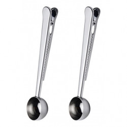 Stainless Steel Coffee Spoon Measuring Spoon With Clip Multifunctional Food Sealing Clip Milk Powder Spoon Food [...]