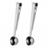 Stainless Steel Coffee Spoon Measuring Spoon With Clip Multifunctional Food Sealing Clip Milk Powder Spoon Food [...]