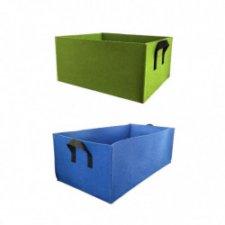 Set Of 2 Garden Bags Waterproof Bag Waste Collapsible Foldable Garbage Bags - Green Blue