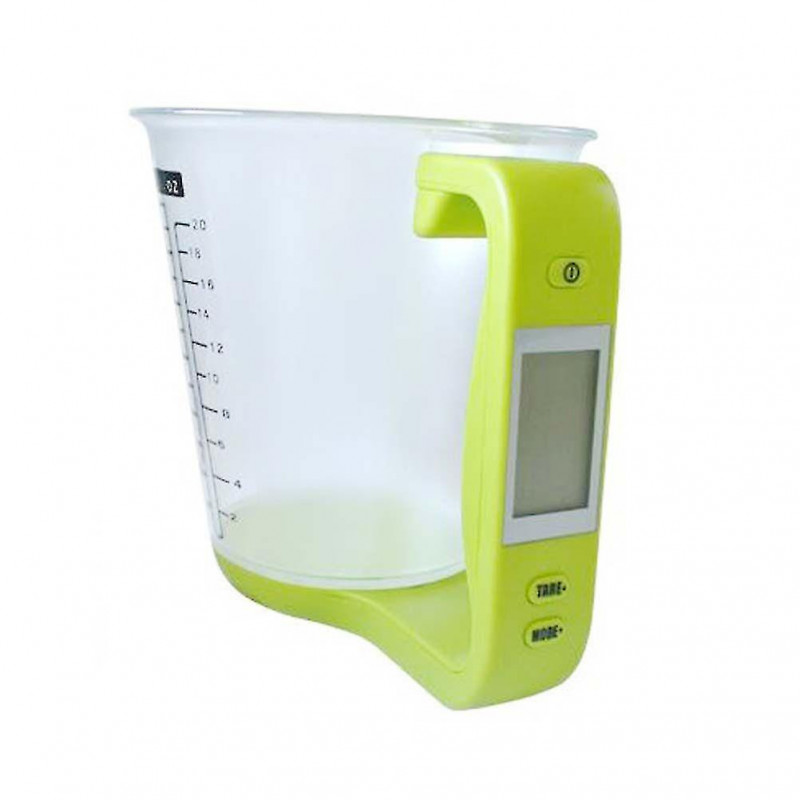Pichet en verre Lcd Affichage Échelle de cuisson 1000g / 1g Tasse à mesurer Balance alimentaire de cuisine numérique