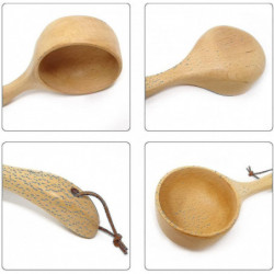 Large Capacity Wooden Ladle Sauna Water Scoop Spa Spoon Bath Salts Spoon Coffee Scoop NIUNIU Large Capacity Wooden Ladle Sauna Water Scoop Spa Spoon Bath Salts Spoon Coffee Scoop NIUNIU