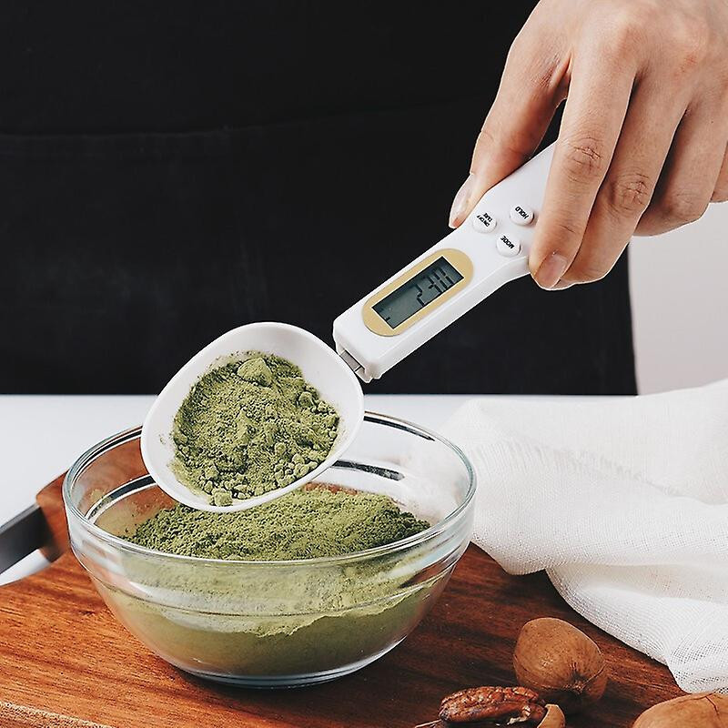 Tea Powder Electronic Spoon Weighing Handheld Digital Lcd Display Spoon Scalewhite Niuniu