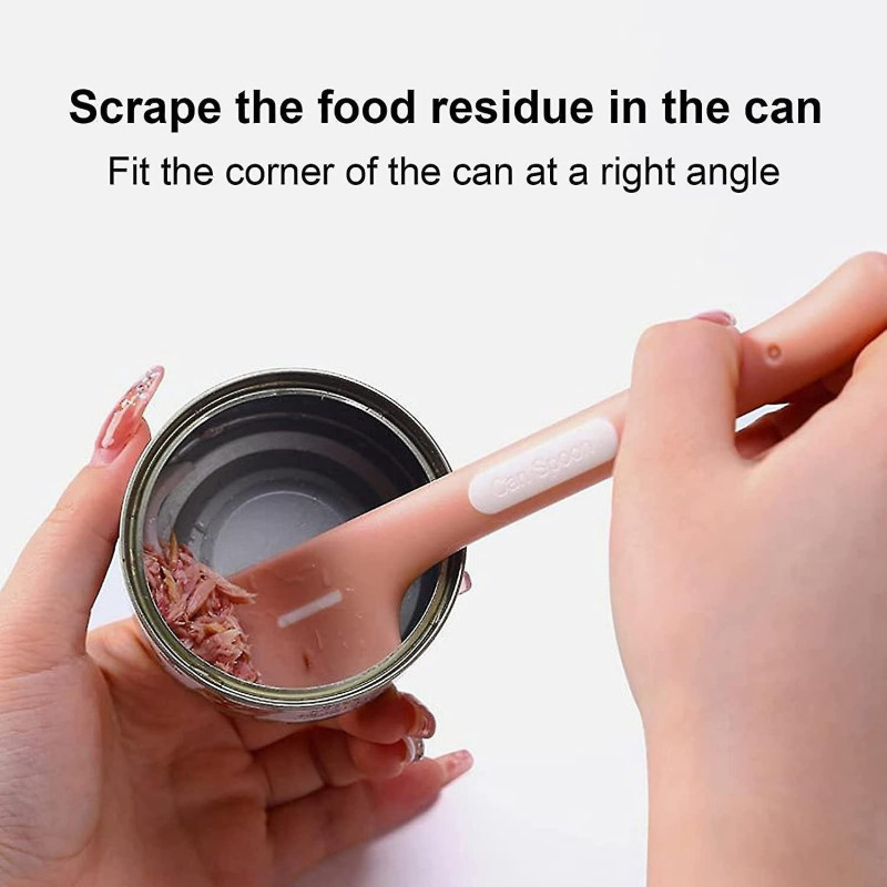 Pack Of 3 Pet Food Can Spoons, Long Handle Universal Silicone Pet Food Mixing Spoon