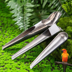 Birdseed Shovel with Dam-board Easy to Use Feeds Stainless Steel Pet Cage Parrot Bird Food Scoop Feeding Tool [...]