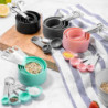 4Pcs/Set Measuring Spoon Steel Ring Storage Clear Scale Precise Measurement Stackable Non-slip Handl