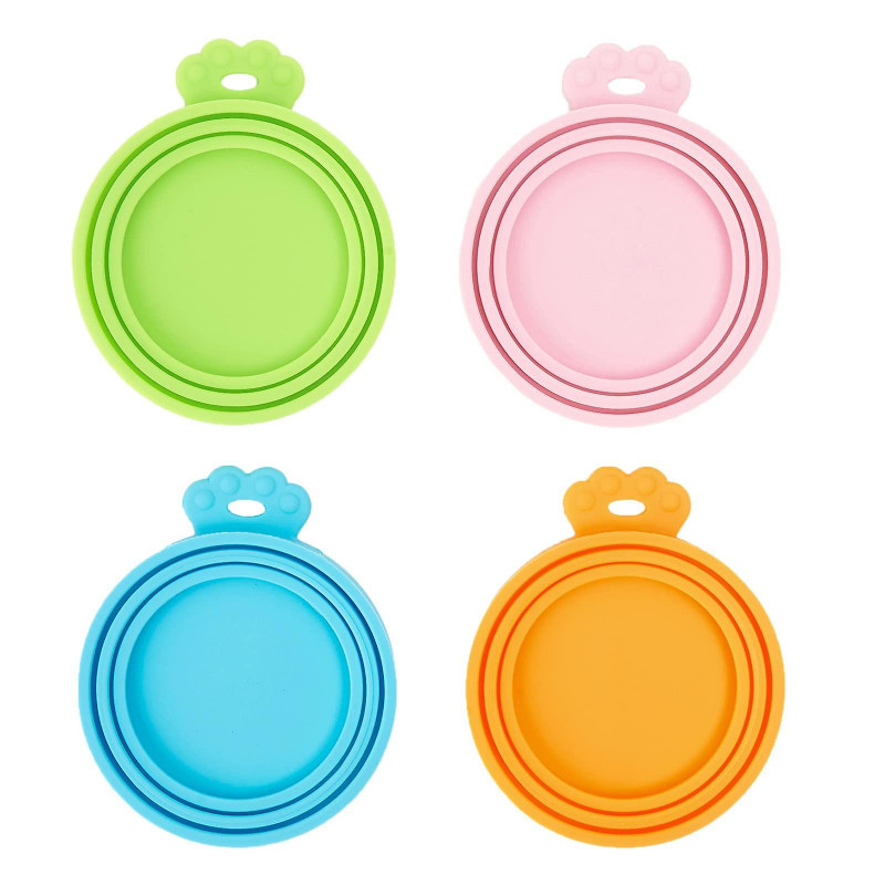 Universal Silicone Cat Food Can Covers, 1 Fit 3 Standard Size Cat Dog Food Toppers