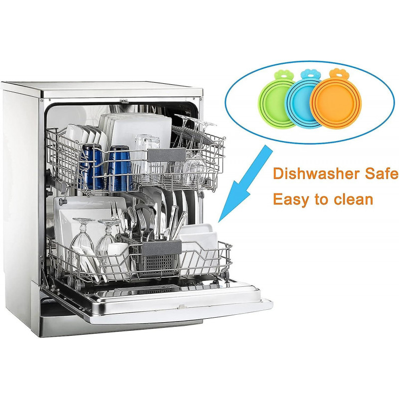 Universal Silicone Cat Food Can Covers, 1 Fit 3 Standard Size Cat Dog Food Toppers