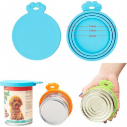 Universal Silicone Cat Food Can Covers, 1 Fit 3 Standard Size Cat Dog Food Toppers Universal Silicone Cat Food Can Covers, 1 Fit 3 Standard Size Cat Dog Food Toppers