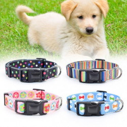 ZHOUBA Cat Dog Printed Collar Adjustable Anti-hanging Traction Tool Durable Pet Supplies for Outdoor ZHOUBA Cat Dog Printed Collar Adjustable Anti-hanging Traction Tool Durable Pet Supplies for Outdoor