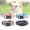 ZHOUBA Cat Dog Printed Collar Adjustable Anti-hanging Traction Tool Durable Pet Supplies for Outdoor