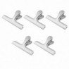 5pcs Bag Clip Office Travel Food Storage Bread For Chip Paper Stainless Steel