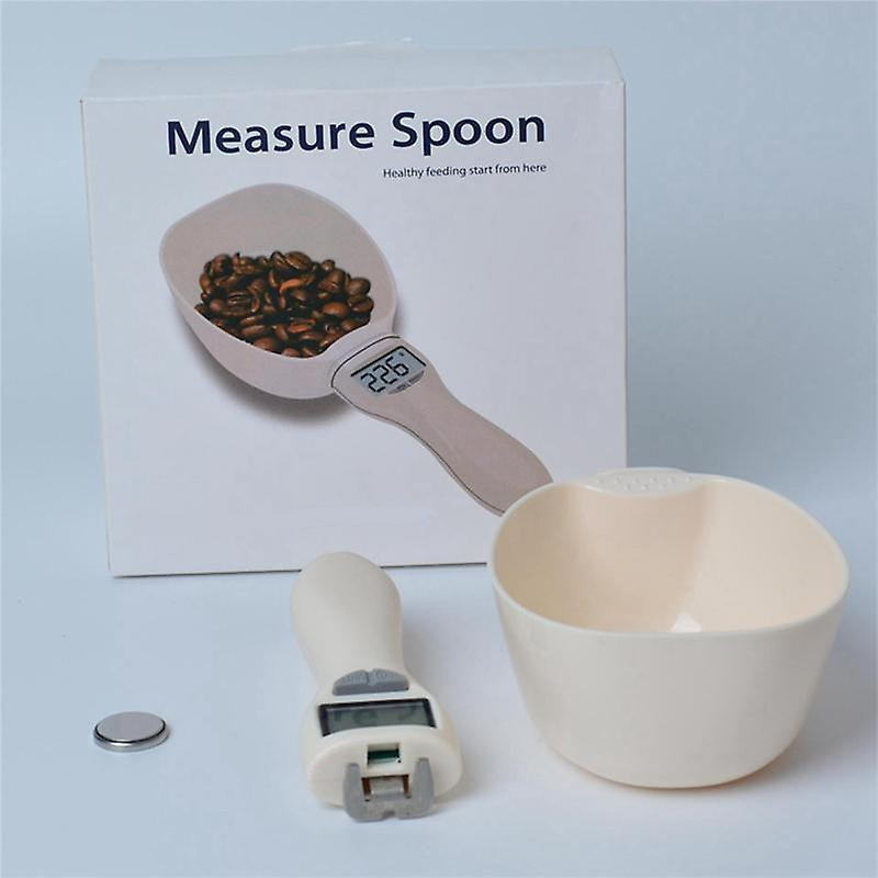 Pet Electronic Measuring Tool Dog Feeding Bowl Measuring Spoon Kitchen Scale Digital Display Weighing Spoon