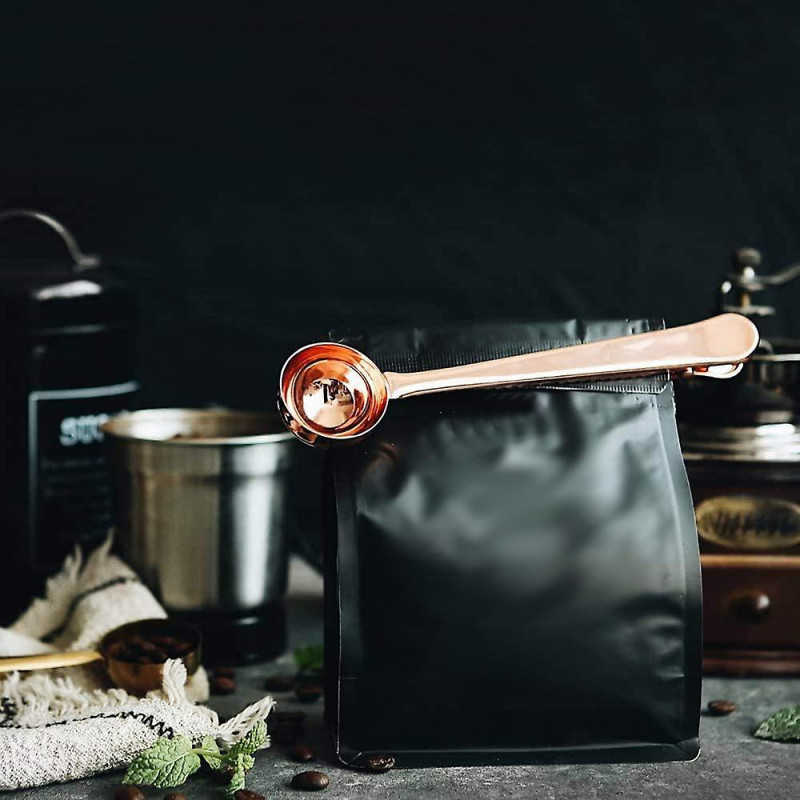 Coffee Scoop Clip,stainless Steel Coffee Scoop Bag Clip,multifunction Coffee Scoop With Clip,for Co