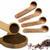 Coffee Measuring Scoop 2-in-1 Wood Engraved Coffee Scoop And Bag Clip Coffee Spoon 3