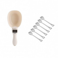 1 Pcs Pet Food Measuring Scoop Dog Food Measuring Cup & 6 Pcs Stainless Steel Heart Shape Coffee Sp 1 Pcs Pet Food Measuring Scoop Dog Food Measuring Cup & 6 Pcs Stainless Steel Heart Shape Coffee Sp