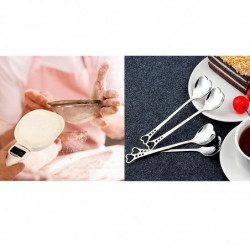 1 Pcs Pet Food Measuring Scoop Dog Food Measuring Cup & 6 Pcs Stainless Steel Heart Shape Coffee Sp 1 Pcs Pet Food Measuring Scoop Dog Food Measuring Cup & 6 Pcs Stainless Steel Heart Shape Coffee Sp