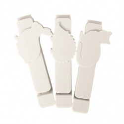 ZHOUBA 3Pcs Bag Clamps Safe Moisture-proof Plastic Portable Food Snack Sealing Clips Kitchen Tools ZHOUBA 3Pcs Bag Clamps Safe Moisture-proof Plastic Portable Food Snack Sealing Clips Kitchen Tools