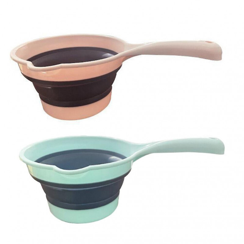 2Pcs Kitchen Folding Water Ladle Multipurpose Water Scoop Plastic Water Holder