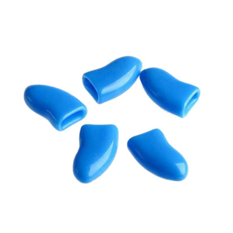 20 Pcs Lovely Pet Cat Paw Claw Control Nail Caps Covers Protector Size M (blue)