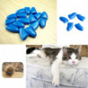 20 Pcs Lovely Pet Cat Paw Claw Control Nail Caps Covers Protector Size M (blue)