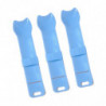 3Pcs Cat Strip Squeeze Spoon Holder Pet Supplies Cute for Puree Snack Blue