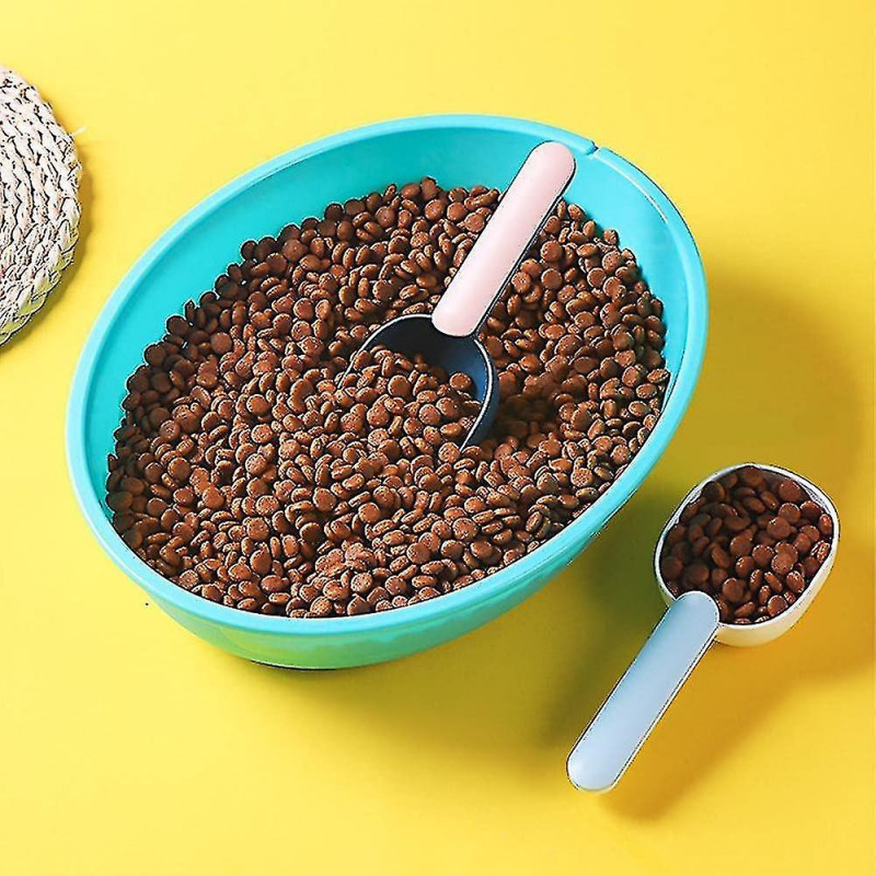 Pet Food Scoop & Clip 100g, Dog, Cat Food Scoop Measuring Scoop Plastic Scoop